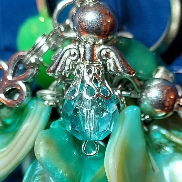 #L❤️VE HANDMADE. Purse Charm. 👜BLUEGREEN SHELL - Picture 7 of 11